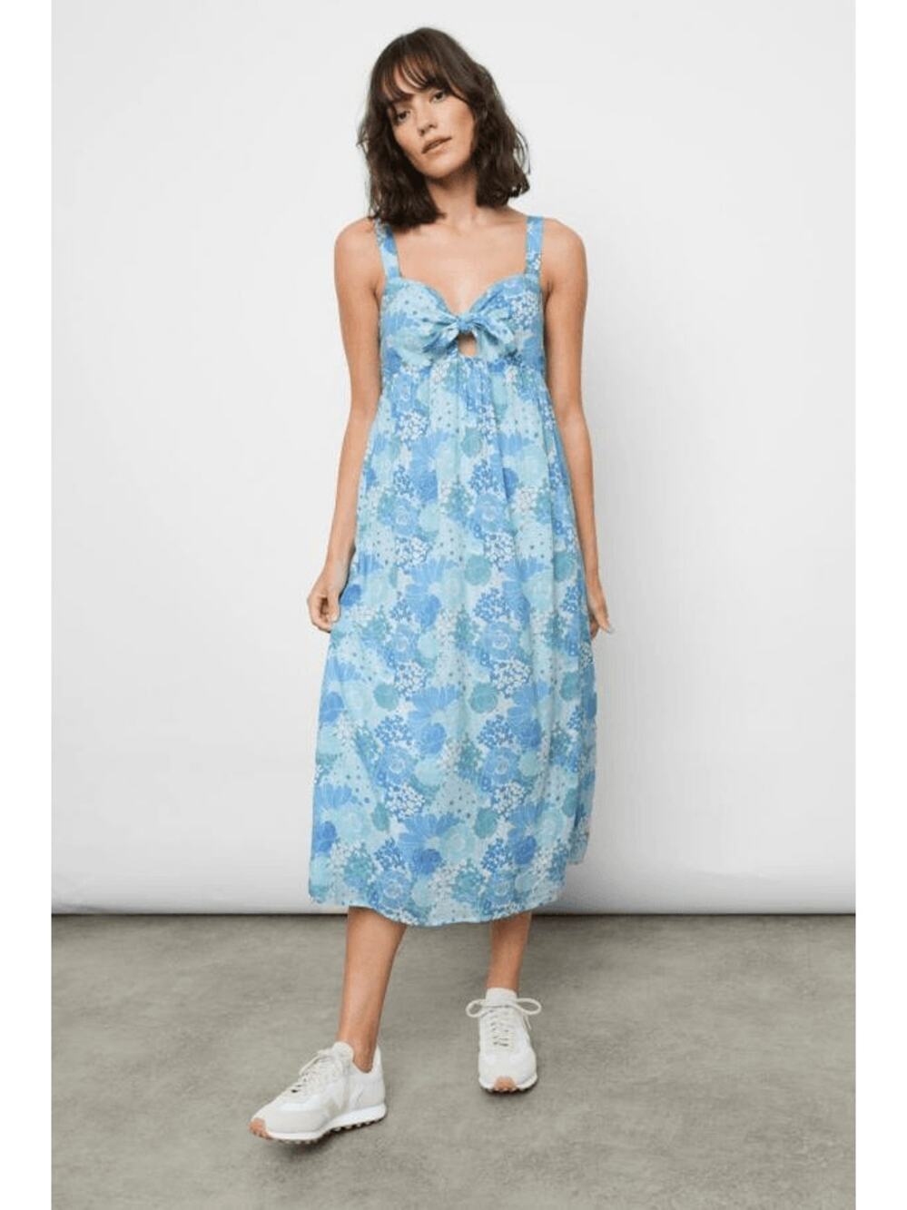 Rails Serafina Azure Wallflower Midi Dress Blue Size Small